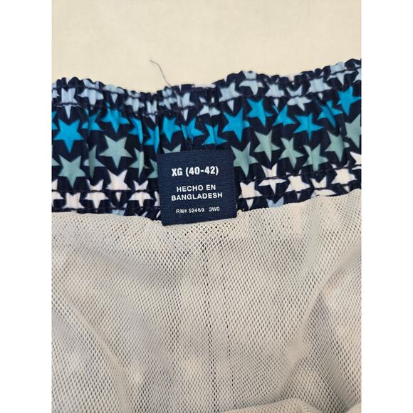 George Men's Americana Swim Trunks Size XG W/ 2 Side Pockets, Stretch Waist Band - Picture 2 of 6